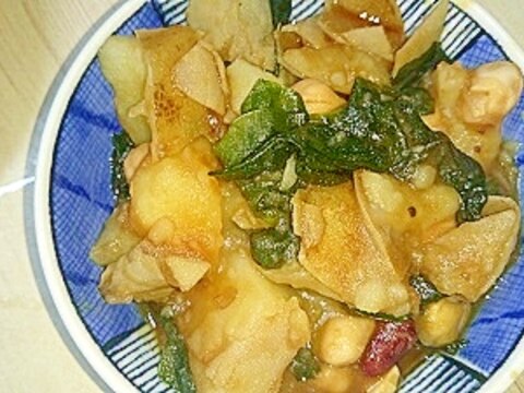 じゃがいもと豆わかめ中華ごまドレッシングサラダ